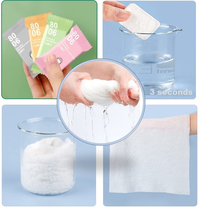 QUALIALL Premium Compressed Towels, Pure Cotton Portable Washcloth for Camping or Travel… - Image 4